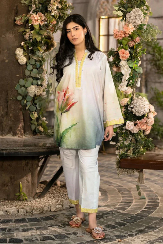 Mariam Aziz - Mahgul Printed Lawn Collection - F-4-008 Gul-e-Lala - Unstitched
