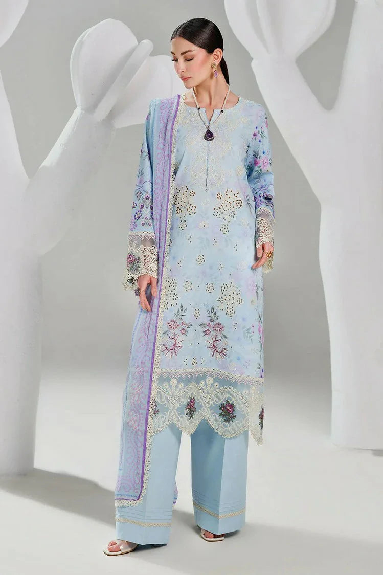 Ramsha - Dhanak Embroidered Lawn Collection Vol 2 - DH-205 - Unstitched