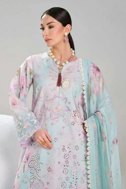 Ramsha - Dhanak Embroidered Lawn Collection Vol 2 - DH-207 - Unstitched