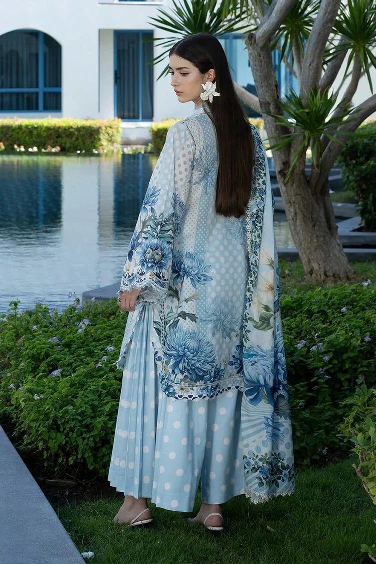 Picture of Elaf - Santorini Prints Collection - EPN-1A Ocean Petals - Unstitched - Available at Raja Sahib