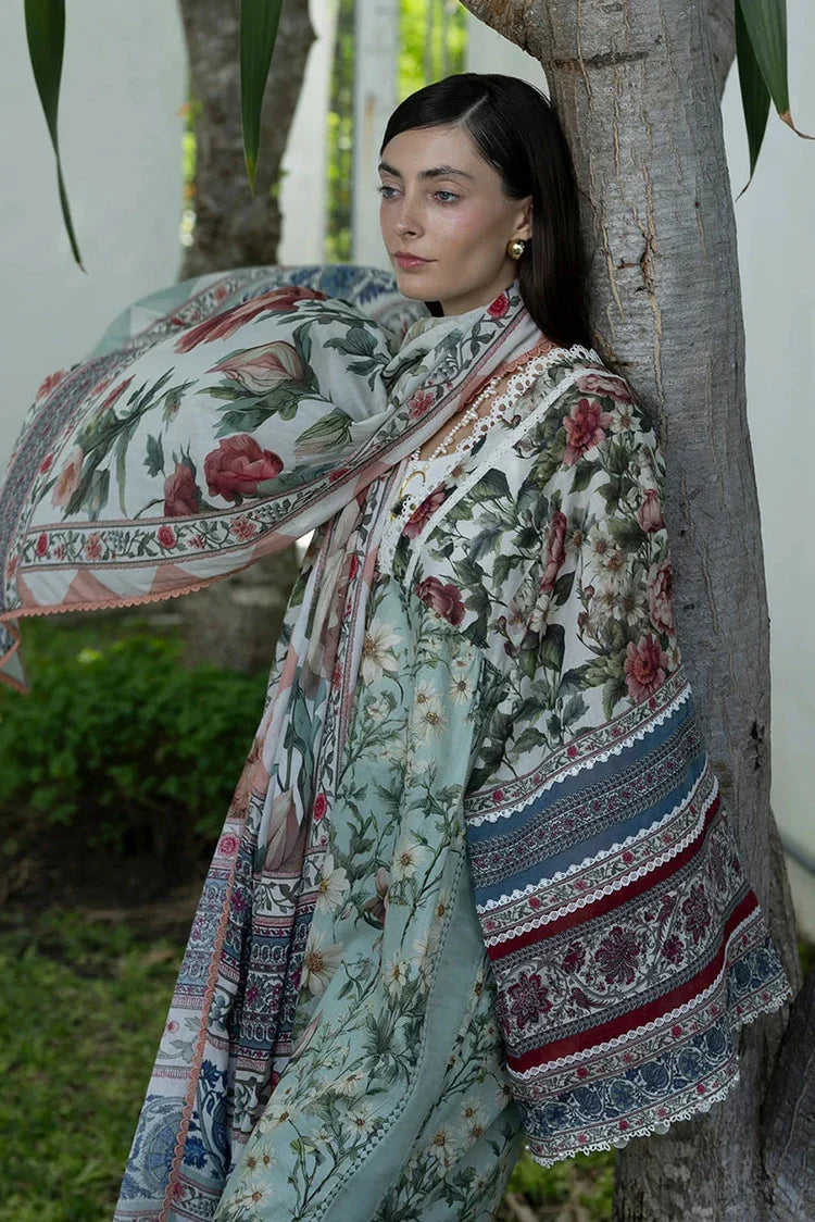 Picture of Elaf - Santorini Prints Collection - EPN-6B OpalIne Garden - Unstitched - Available at Raja Sahib