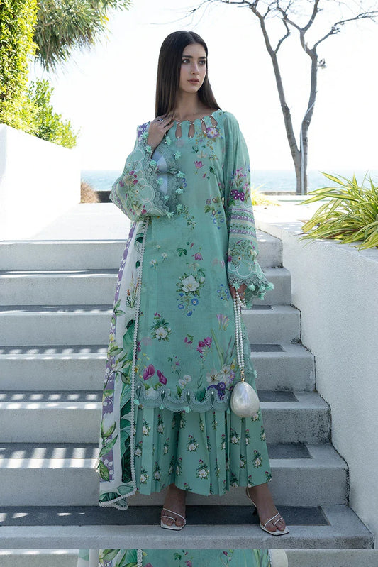 Elaf - Santorini Prints Collection - EPN-7A Teal Me - Unstitched