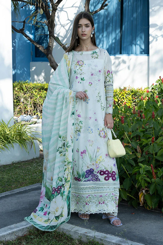 Picture of Elaf - Santorini Prints Collection - EPN-7B Moon Flower - Unstitched - Available at Raja Sahib