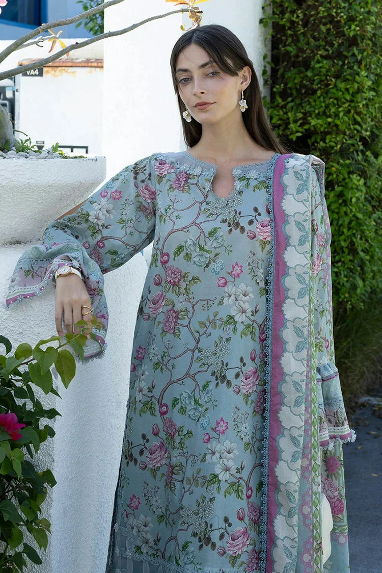 Picture of Elaf - Santorini Prints Collection - EPN-8A Eirini Bloom - Unstitched - Available at Raja Sahib