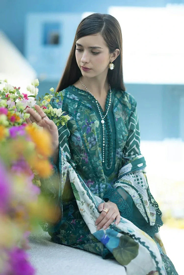 Picture of Elaf - Santorini Prints Collection - EPN-9A Peacock - Unstitched - Available at Raja Sahib