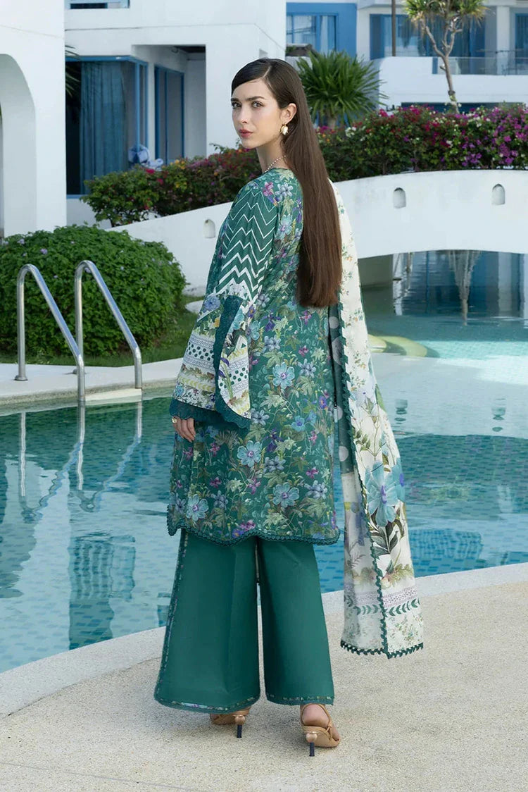 Picture of Elaf - Santorini Prints Collection - EPN-9A Peacock - Unstitched - Available at Raja Sahib