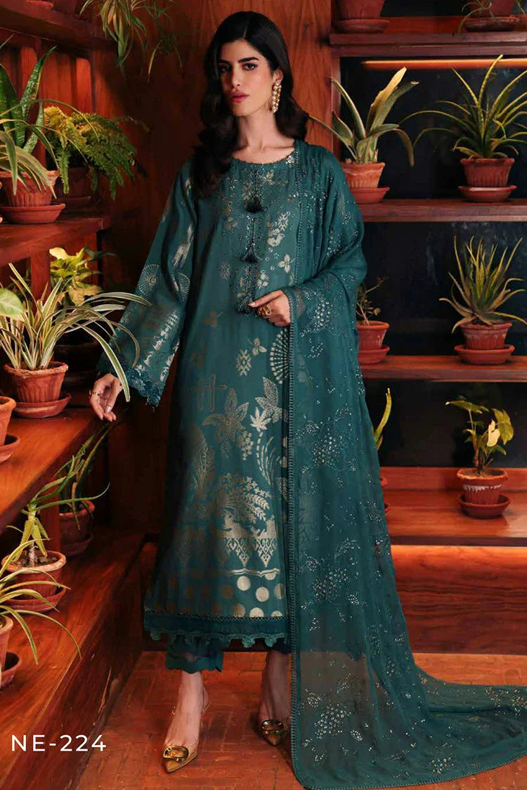 Picture of Nureh - Maya Embroidered Lawn Jacquard Collection Vol 1 - NE-224 - Unstitched - Available at Raja Sahib