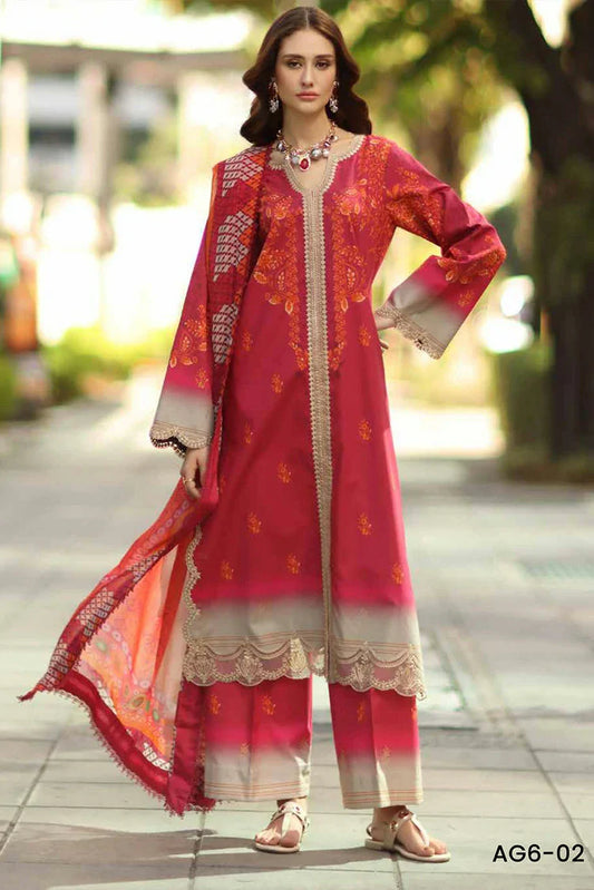 Picture of Charizma - Aghaz e Nou Embroidered Lawn Collection Vol 1 - AG6-02 - Unstitched - Available at Raja Sahib
