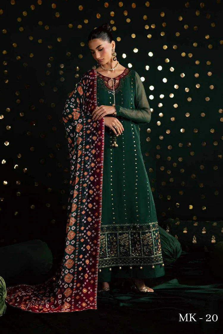 Picture of Nureh - Mukeshkari Embroidered Mukesh Chiffon Collection Vol 1 - MK-20 - Unstitched - Available at Raja Sahib