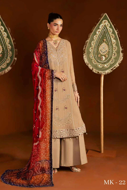 Picture of Nureh - Mukeshkari Embroidered Mukesh Chiffon Collection Vol 1 - MK-22 - Unstitched - Available at Raja Sahib