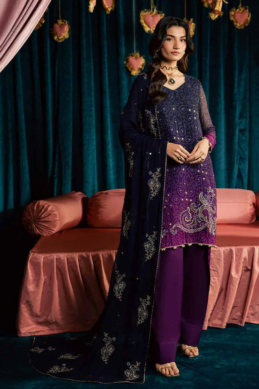 Picture of Nureh - Mukeshkari Embroidered Mukesh Chiffon Collection Vol 1 - MK-23 - Unstitched - Available at Raja Sahib