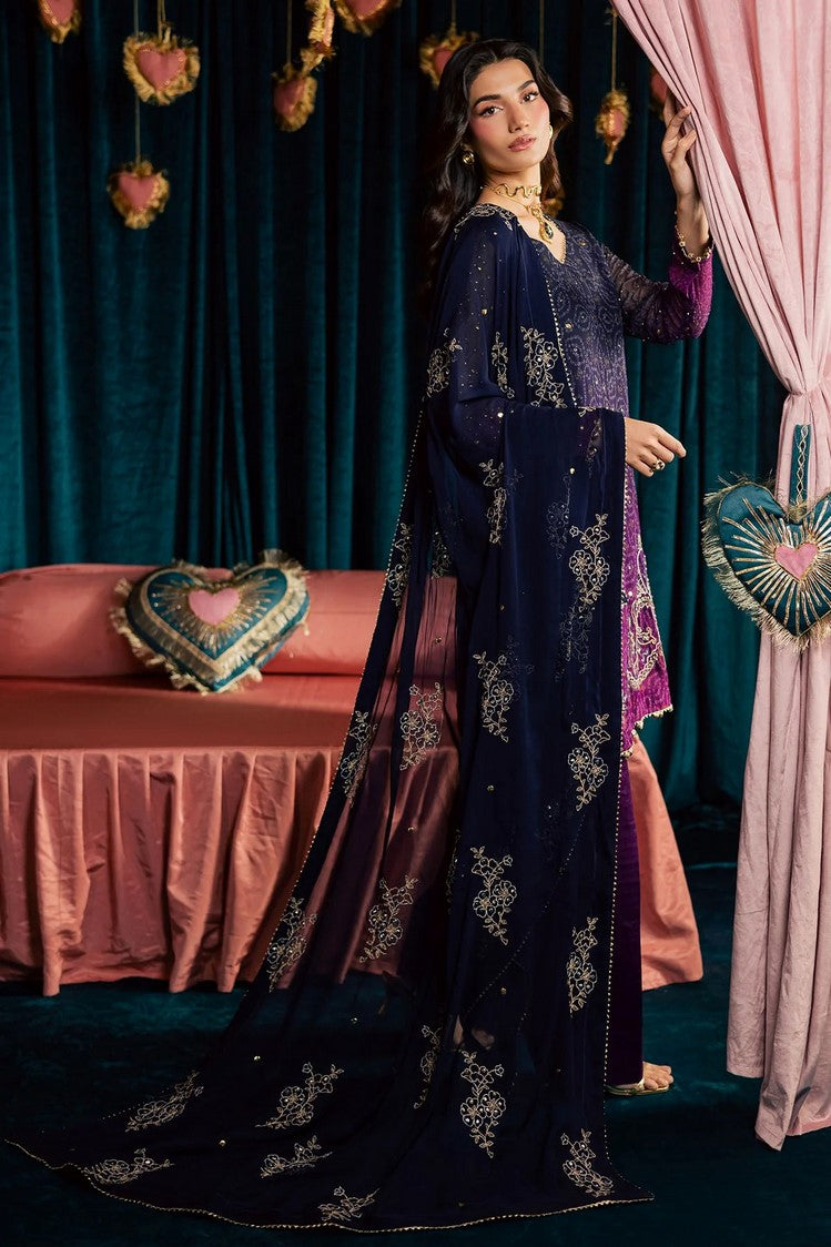 Picture of Nureh - Mukeshkari Embroidered Mukesh Chiffon Collection Vol 1 - MK-23 - Unstitched - Available at Raja Sahib
