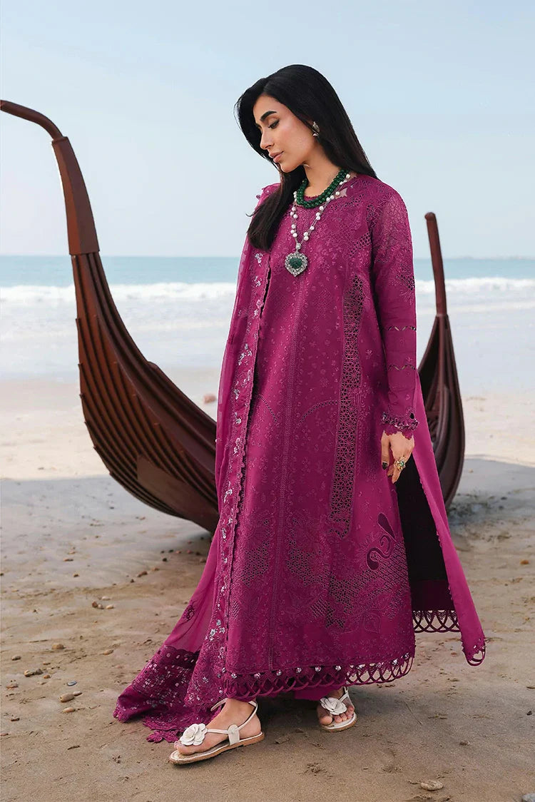 Picture of Qalamkar - Sahil Luxury Lawn Collection - SA-01 Zara - Unstitched - Available at Raja Sahib