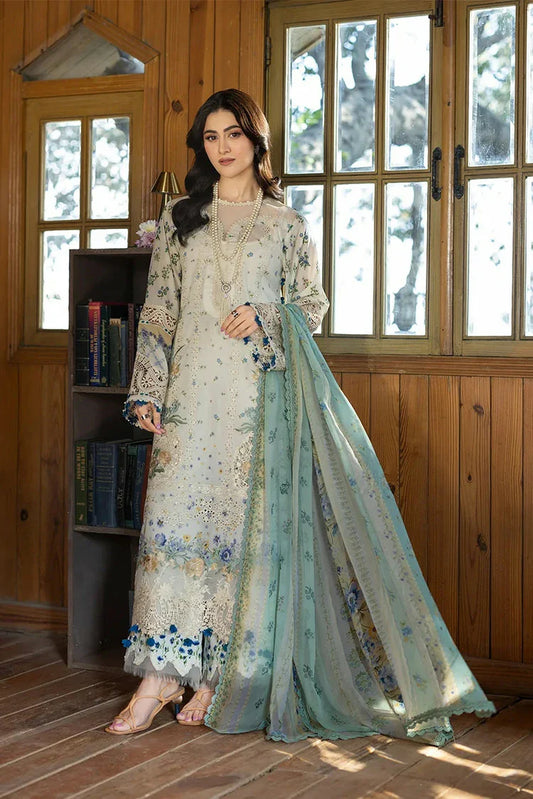 Picture of Elaf - Chikankari Prints With Chiffon Dupatta - ERC-1A SAHIL - Unstitched - Available at Raja Sahib