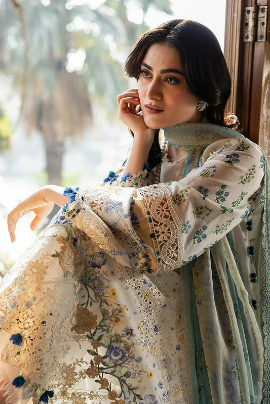 Picture of Elaf - Chikankari Prints With Chiffon Dupatta - ERC-1A SAHIL - Unstitched - Available at Raja Sahib