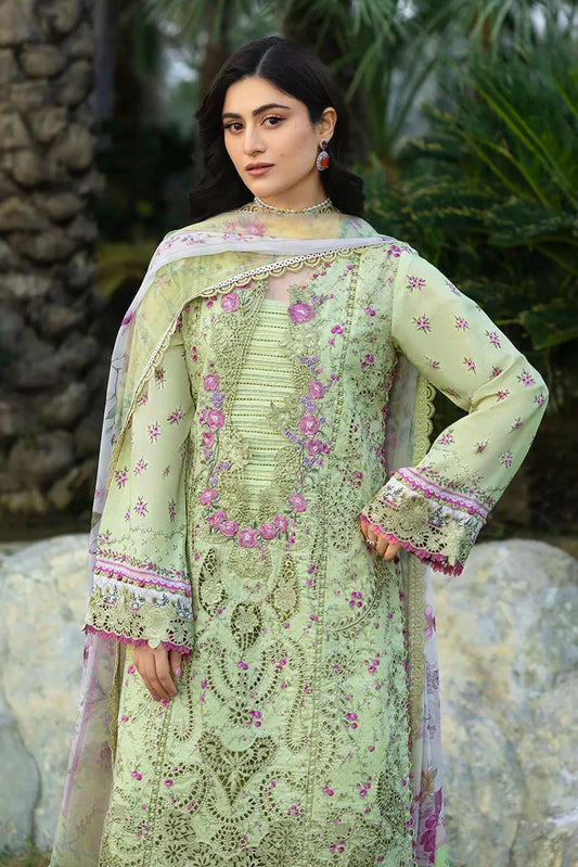 Picture of Elaf - Chikankari Prints With Chiffon Dupatta - ERC-2A HINA - Unstitched - Available at Raja Sahib