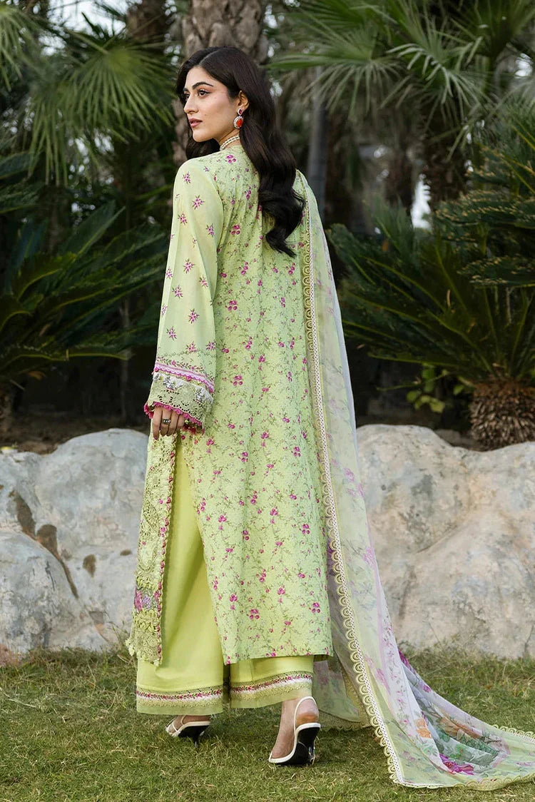 Picture of Elaf - Chikankari Prints With Chiffon Dupatta - ERC-2A HINA - Unstitched - Available at Raja Sahib