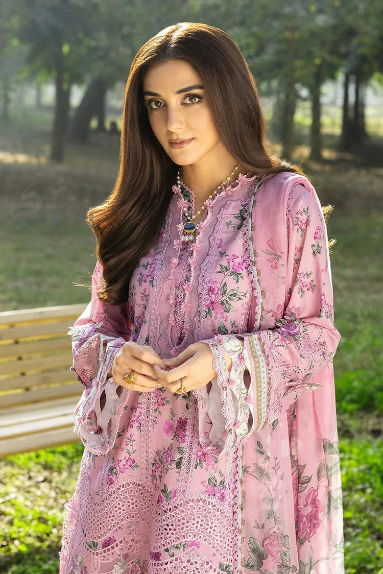 Picture of Elaf - Chikankari Prints With Chiffon Dupatta - ERC-3A MAN MAYAL - Unstitched - Available at Raja Sahib