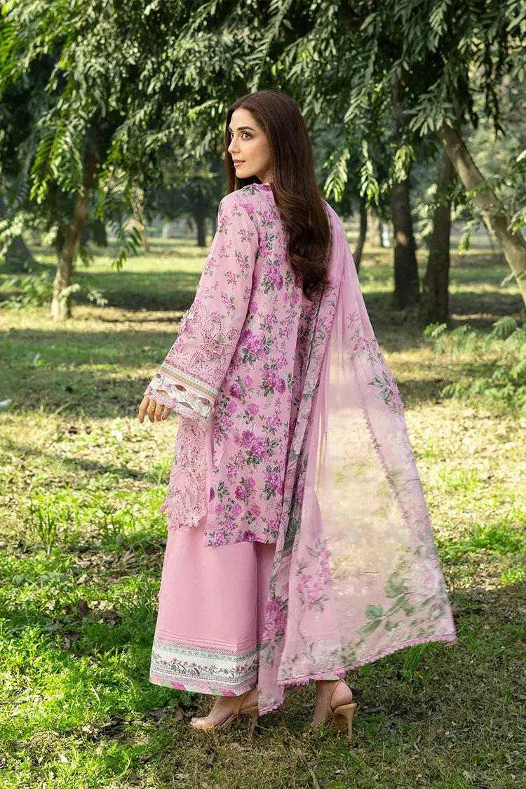 Picture of Elaf - Chikankari Prints With Chiffon Dupatta - ERC-3A MAN MAYAL - Unstitched - Available at Raja Sahib
