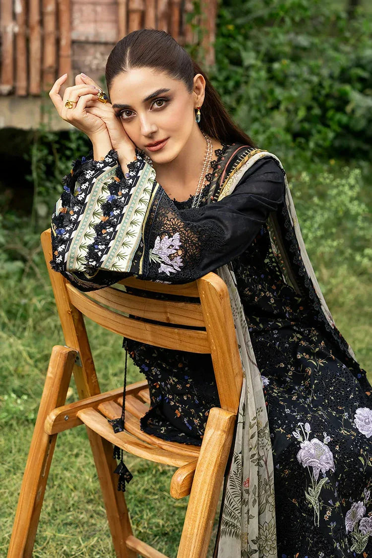 Picture of Elaf - Chikankari Prints With Chiffon Dupatta - ERC-4A KOYAL - Unstitched - Available at Raja Sahib