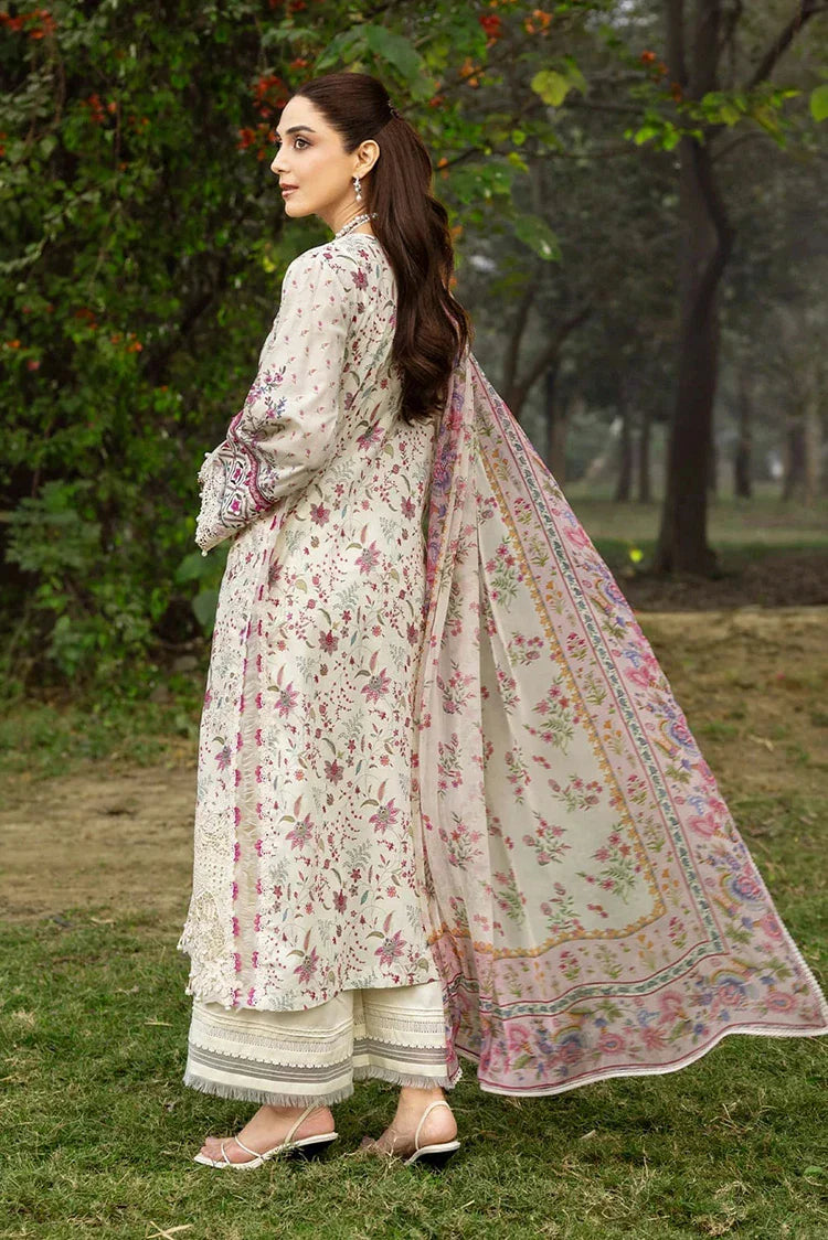 Picture of Elaf - Chikankari Prints With Chiffon Dupatta - ERC-5A MEHR - Unstitched - Available at Raja Sahib