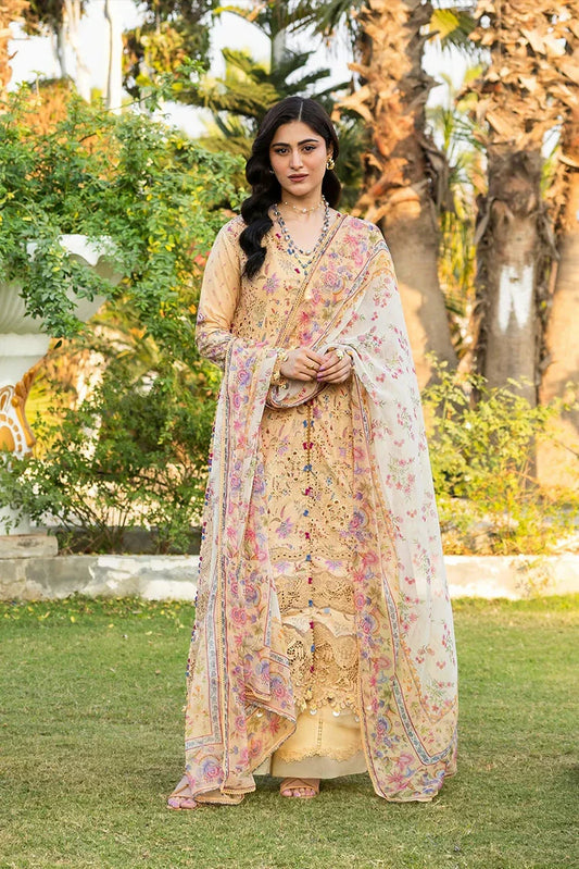 Picture of Elaf - Chikankari Prints With Chiffon Dupatta - ERC-5B KHUSHEE - Unstitched - Available at Raja Sahib