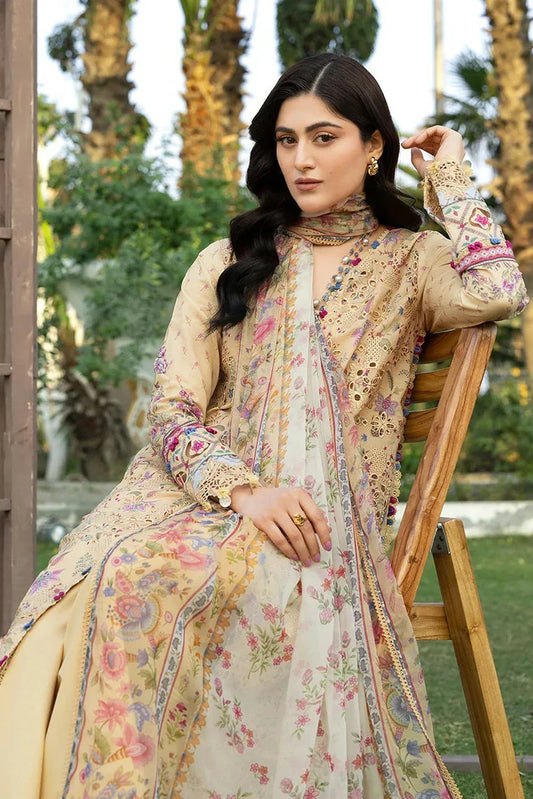 Picture of Elaf - Chikankari Prints With Chiffon Dupatta - ERC-5B KHUSHEE - Unstitched - Available at Raja Sahib