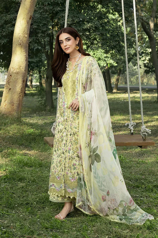 Picture of Elaf - Chikankari Prints With Chiffon Dupatta - ERC-6A EYRA - Unstitched - Available at Raja Sahib