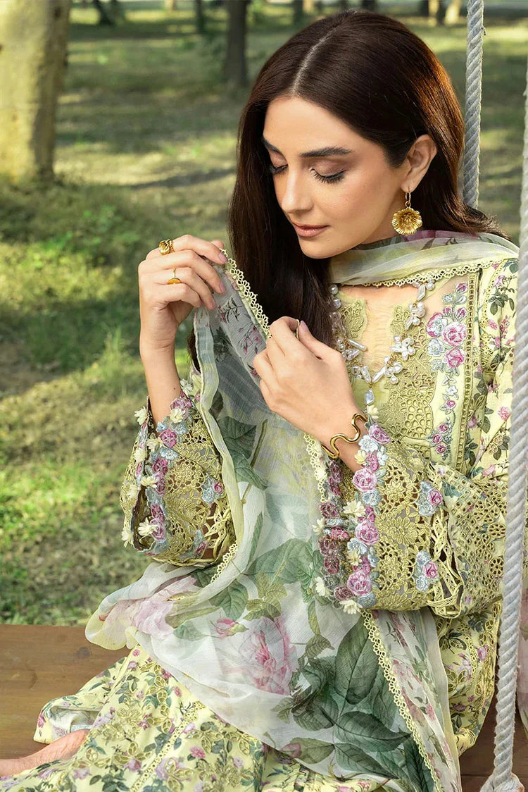 Picture of Elaf - Chikankari Prints With Chiffon Dupatta - ERC-6A EYRA - Unstitched - Available at Raja Sahib