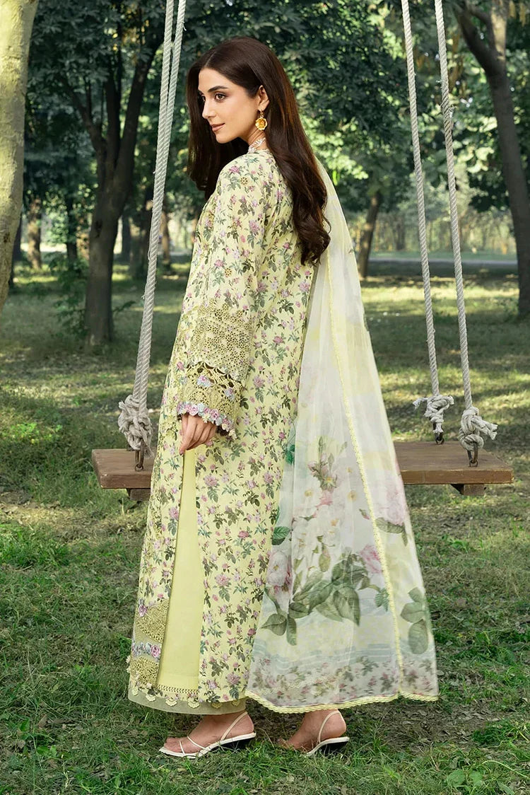 Picture of Elaf - Chikankari Prints With Chiffon Dupatta - ERC-6A EYRA - Unstitched - Available at Raja Sahib