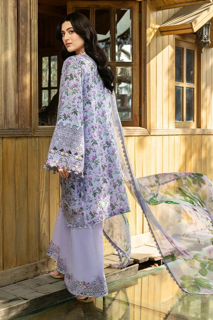 Picture of Elaf - Chikankari Prints With Chiffon Dupatta - ERC-6B IRIS - Unstitched - Available at Raja Sahib