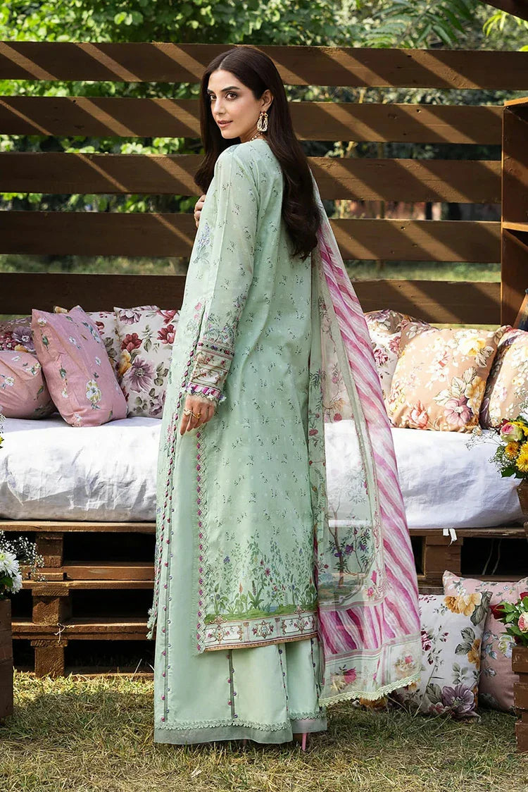 Picture of Elaf - Chikankari Prints With Chiffon Dupatta - ERC-7B NAHL - Unstitched - Available at Raja Sahib