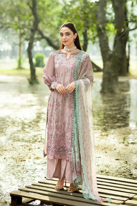 Picture of Elaf - Chikankari Prints With Chiffon Dupatta - ERC-8A SAHAA - Unstitched - Available at Raja Sahib