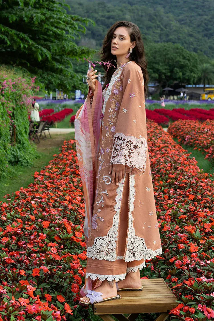 Picture of Mushq - Hemline The Secret Garden - 1A-Rosette Reverie - Unstitched - Available at Raja Sahib