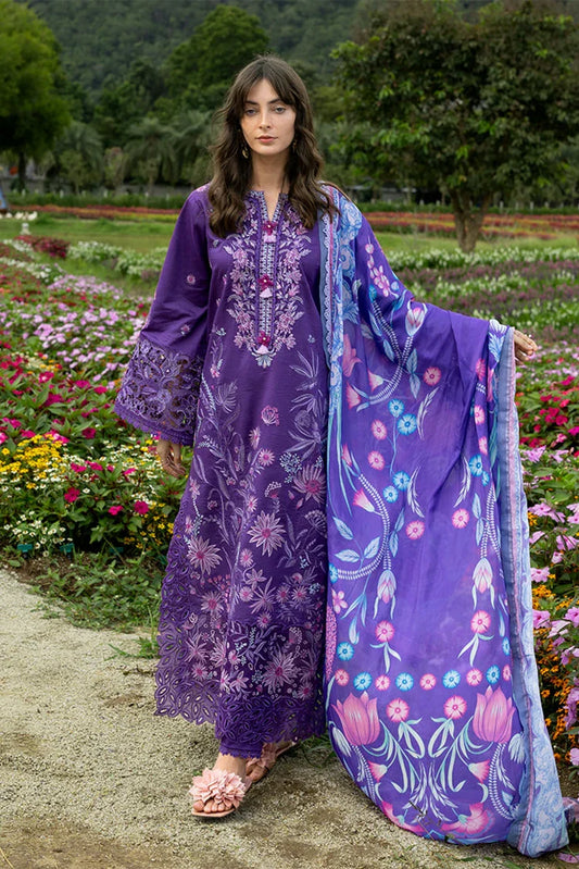 Picture of Mushq - Hemline The Secret Garden - 2B-Lily Veil - Unstitched - Available at Raja Sahib