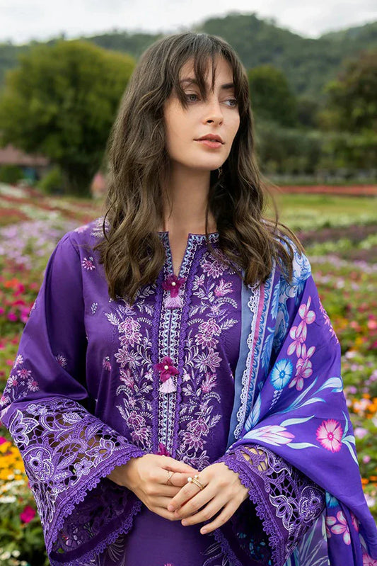 Picture of Mushq - Hemline The Secret Garden - 2B-Lily Veil - Unstitched - Available at Raja Sahib