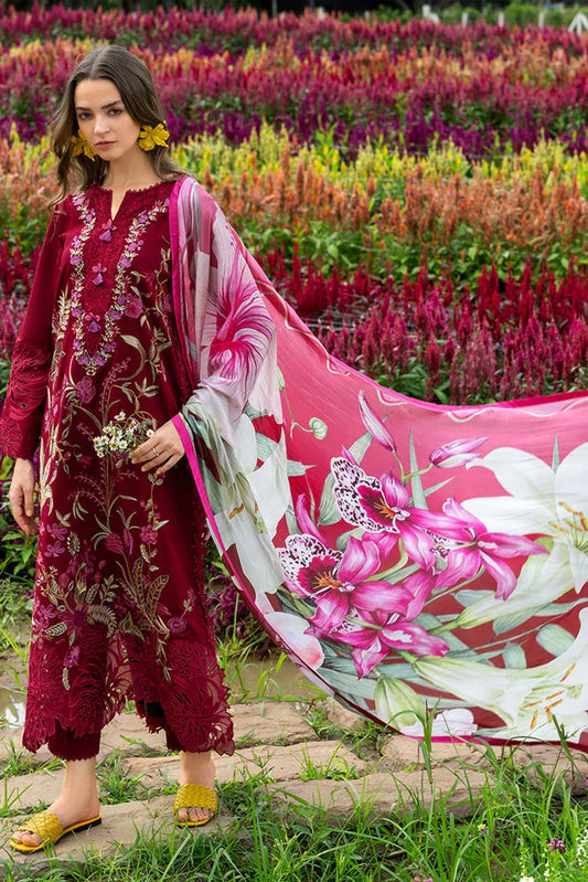 Picture of Mushq - Hemline The Secret Garden - 4B-Aurora Petals - Unstitched - Available at Raja Sahib
