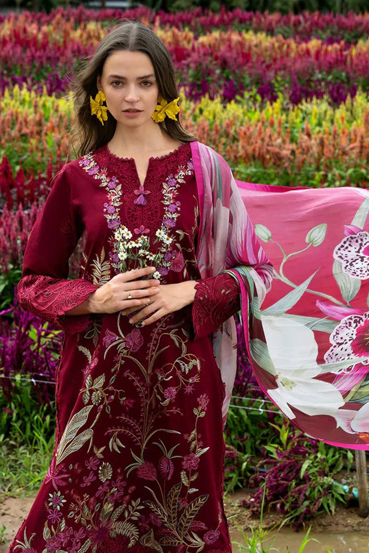 Picture of Mushq - Hemline The Secret Garden - 4B-Aurora Petals - Unstitched - Available at Raja Sahib