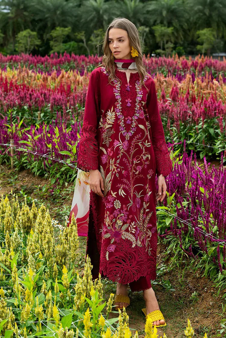 Picture of Mushq - Hemline The Secret Garden - 4B-Aurora Petals - Unstitched - Available at Raja Sahib