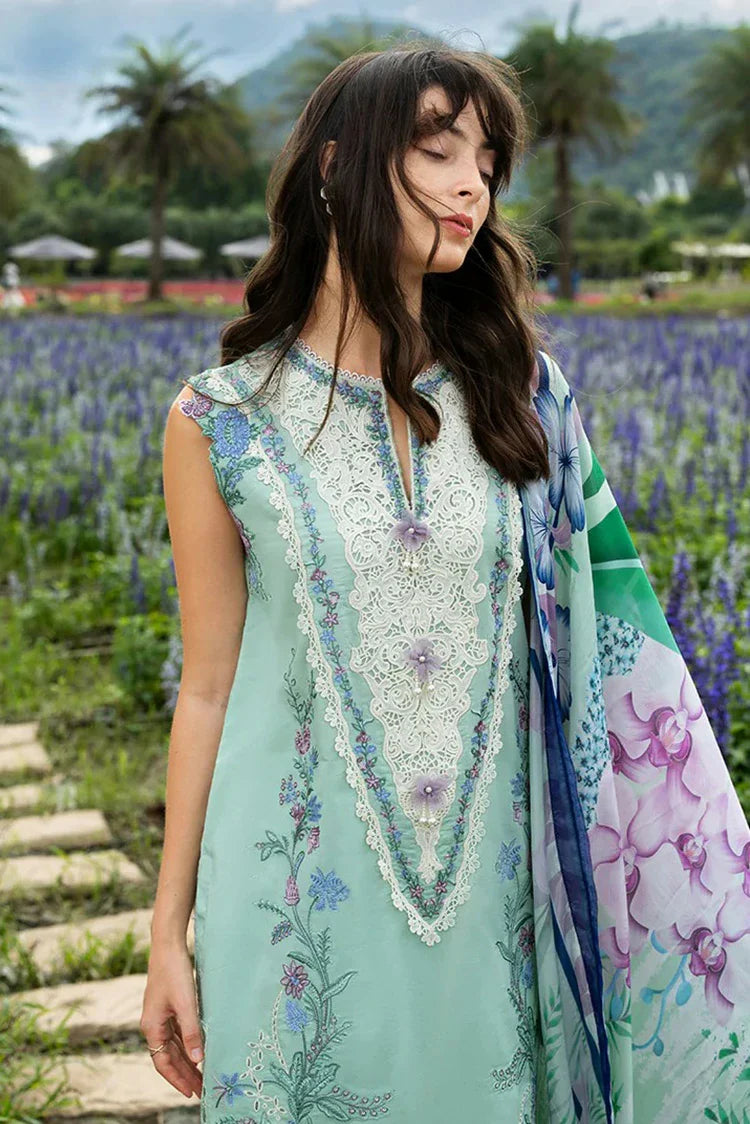 Picture of Mushq - Hemline The Secret Garden - 7B-Hummingbird Haven - Unstitched - Available at Raja Sahib