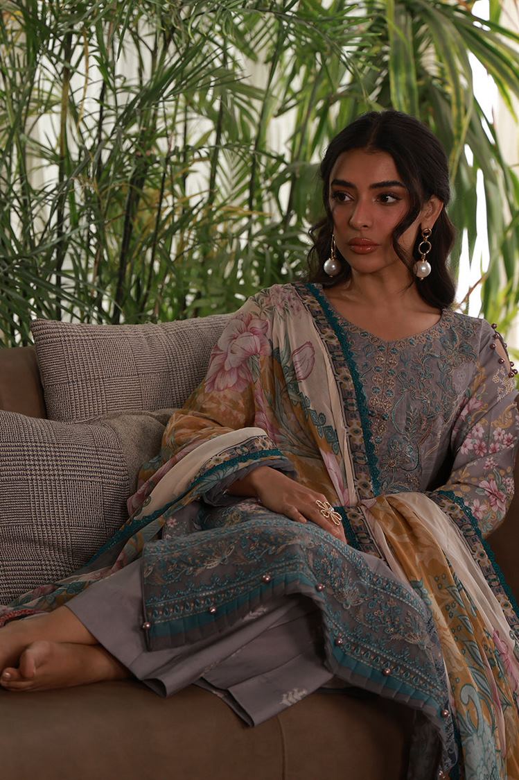 Picture of Gulaal - Delia Lawn Collection - D2-ORRA - Unstitched - Available at Raja Sahib
