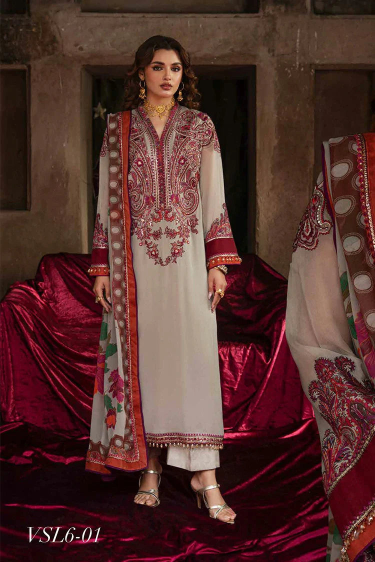 Picture of Charizma - Vasal Luxury Chiffon Festive Edit Vol 1 - VSL6-01 - Unstitched - Available at Raja Sahib