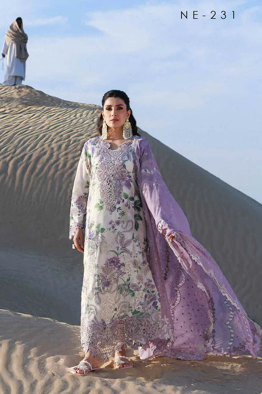 Picture of Nureh - Aman Luxury Lawn Collection - NE-231 - Unstitched - Available at Raja Sahib