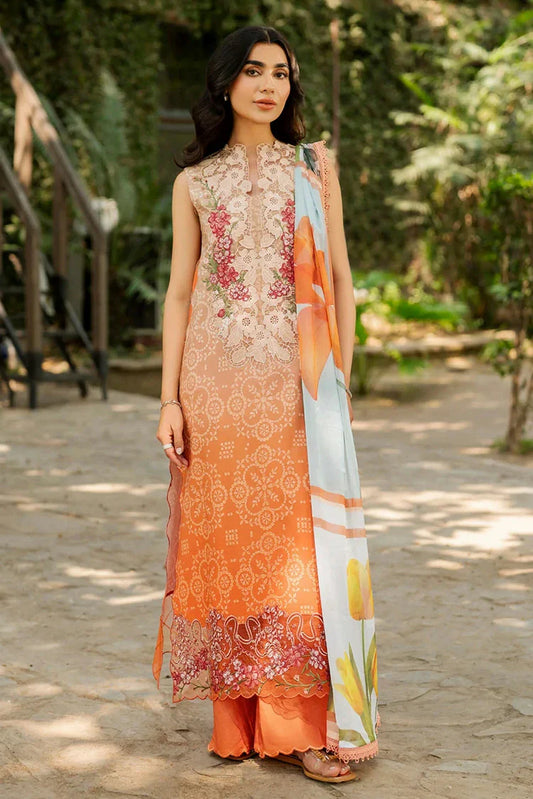 Picture of Asifa & Nabeel - Meraki Spring Summer - Peach Sorbet MSSL-02 - Unstitched - Available at Raja Sahib