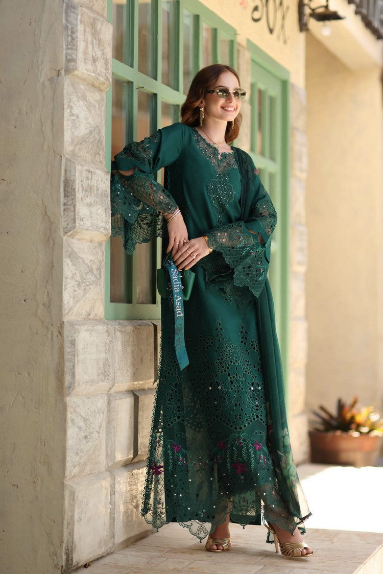 Picture of Noor by Saadia Asad - Noor Luxe Chickenkari - Design-6B - Unstitched - Available at Raja Sahib