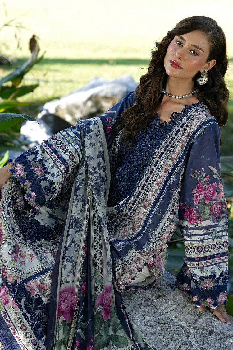Picture of Elaf - Signature Florals Whispers Collection - ESA-2A VERONICA - Unstitched - Available at Raja Sahib