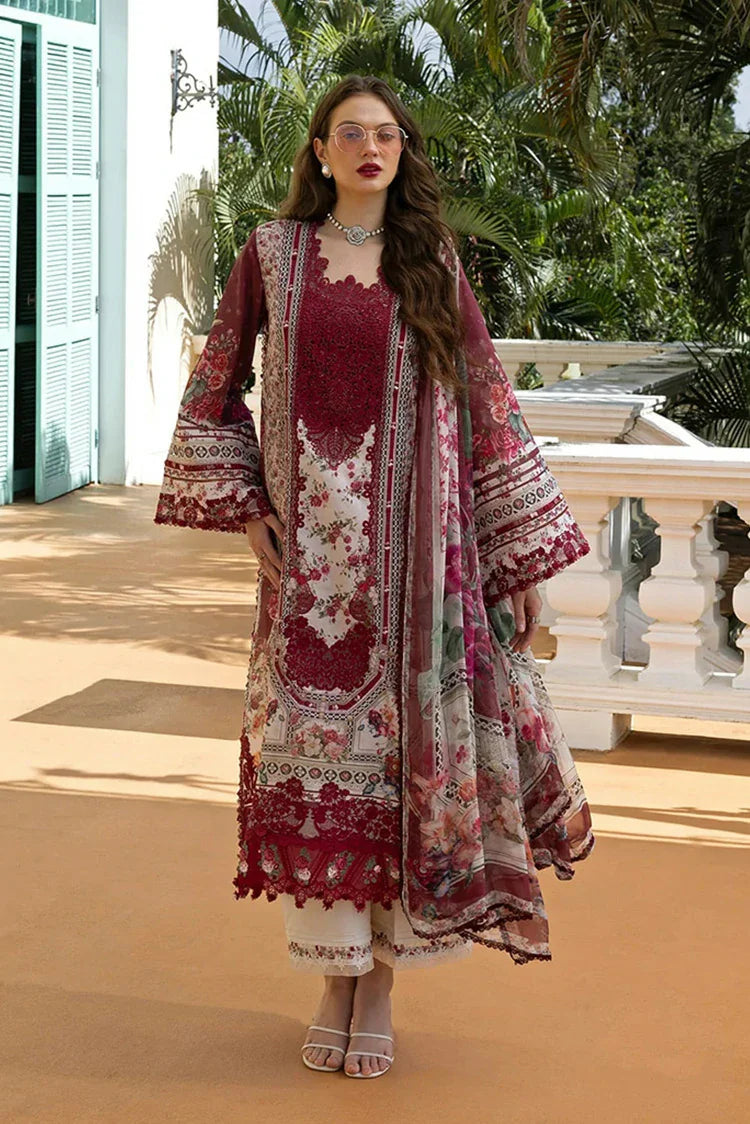Picture of Elaf - Signature Florals Whispers Collection - ESA-2B RUBY LADY - Unstitched - Available at Raja Sahib