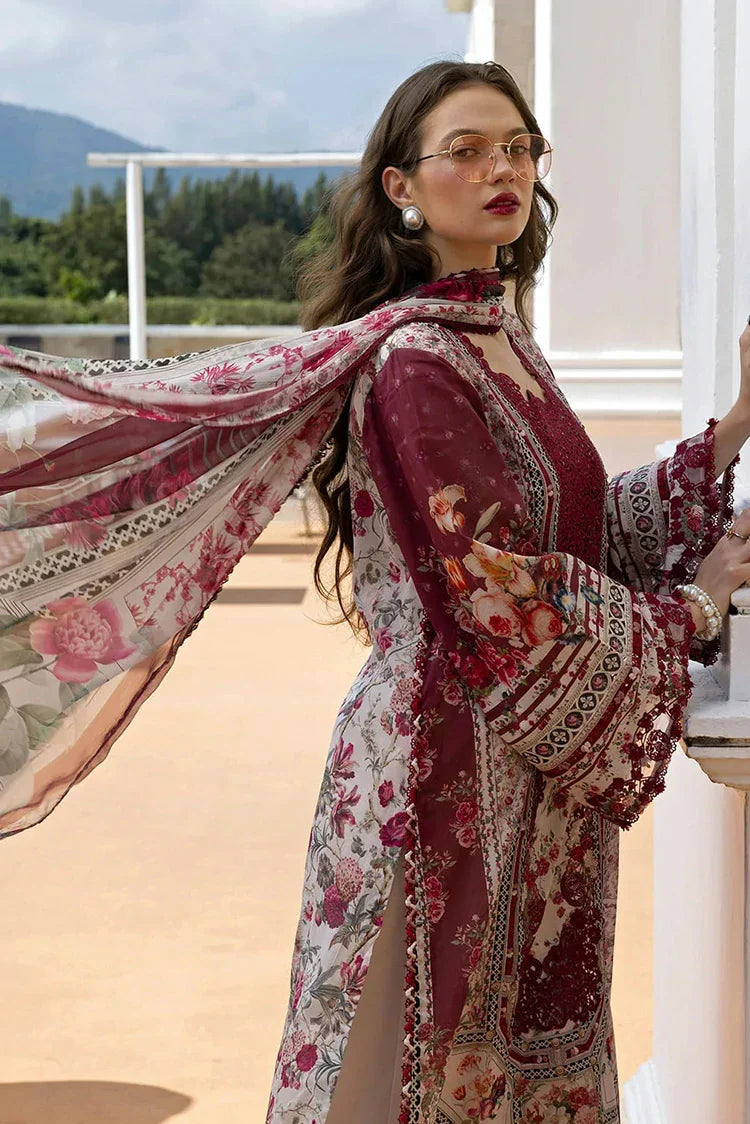 Picture of Elaf - Signature Florals Whispers Collection - ESA-2B RUBY LADY - Unstitched - Available at Raja Sahib