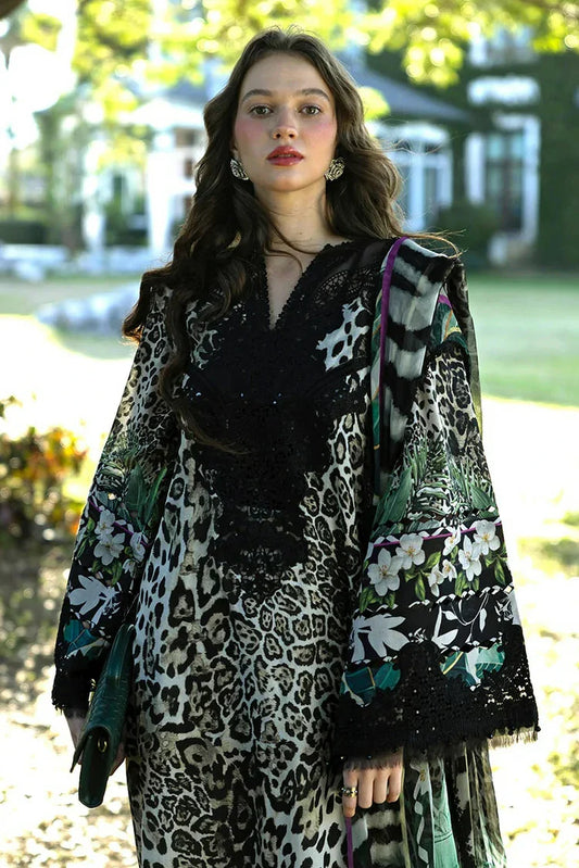 Picture of Elaf - Signature Florals Whispers Collection - ESA-3A BELLADURNE - Unstitched - Available at Raja Sahib