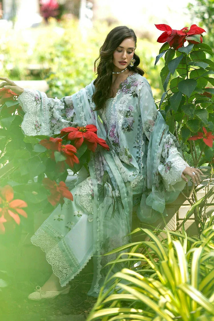 Picture of Elaf - Signature Florals Whispers Collection - ESA-4B MINT MEADOW - Unstitched - Available at Raja Sahib